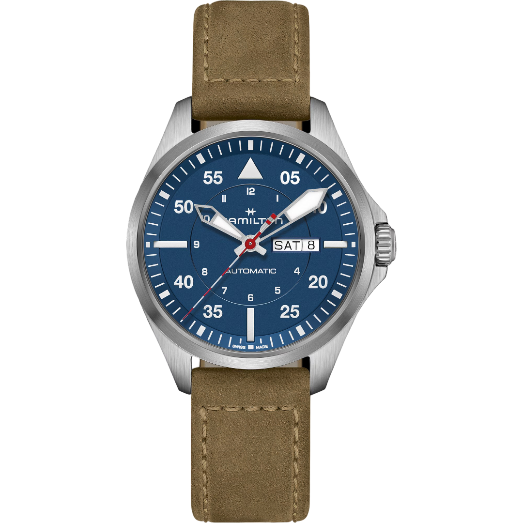 Hamilton Khaki Aviation Pilot Day Date Automatic - Air-Glaciers Edition Men&#39;s Watch H64655941