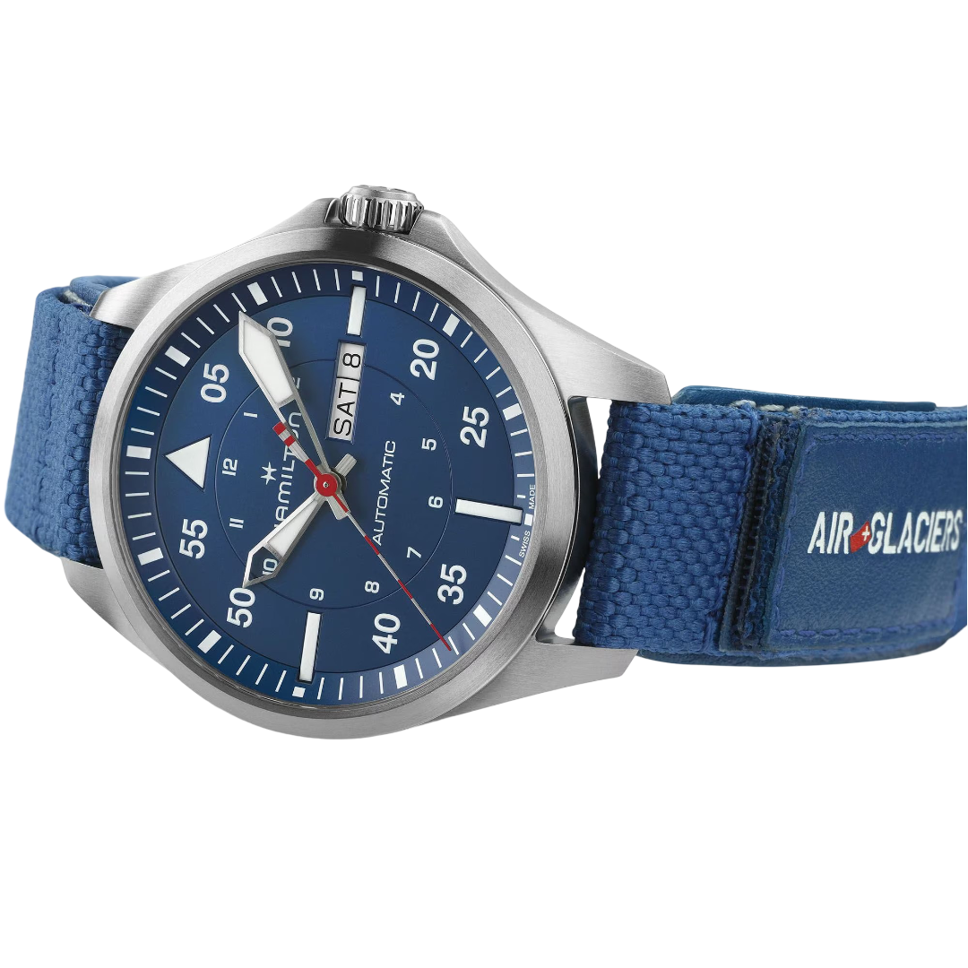 Hamilton Khaki Aviation Pilot Day Date Automatic - Air-Glaciers Edition Men&#39;s Watch H64655941