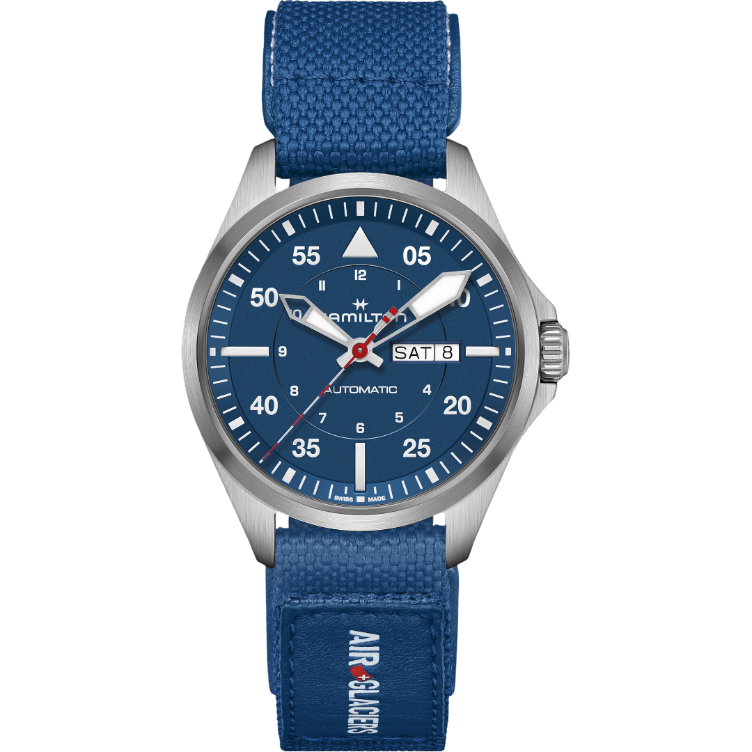 Hamilton Khaki Aviation Pilot Day Date Automatic - Air-Glaciers Edition Men&#39;s Watch H64655941