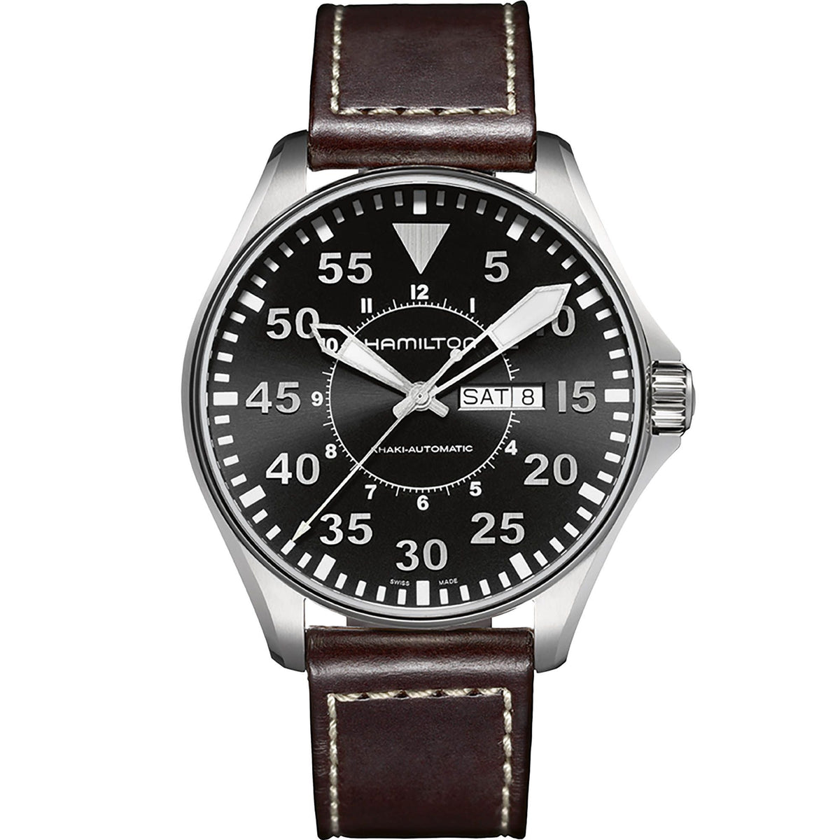 Hamilton Khaki Aviation Pilot Day Date Automatic Men&#39;s Watch H64715535