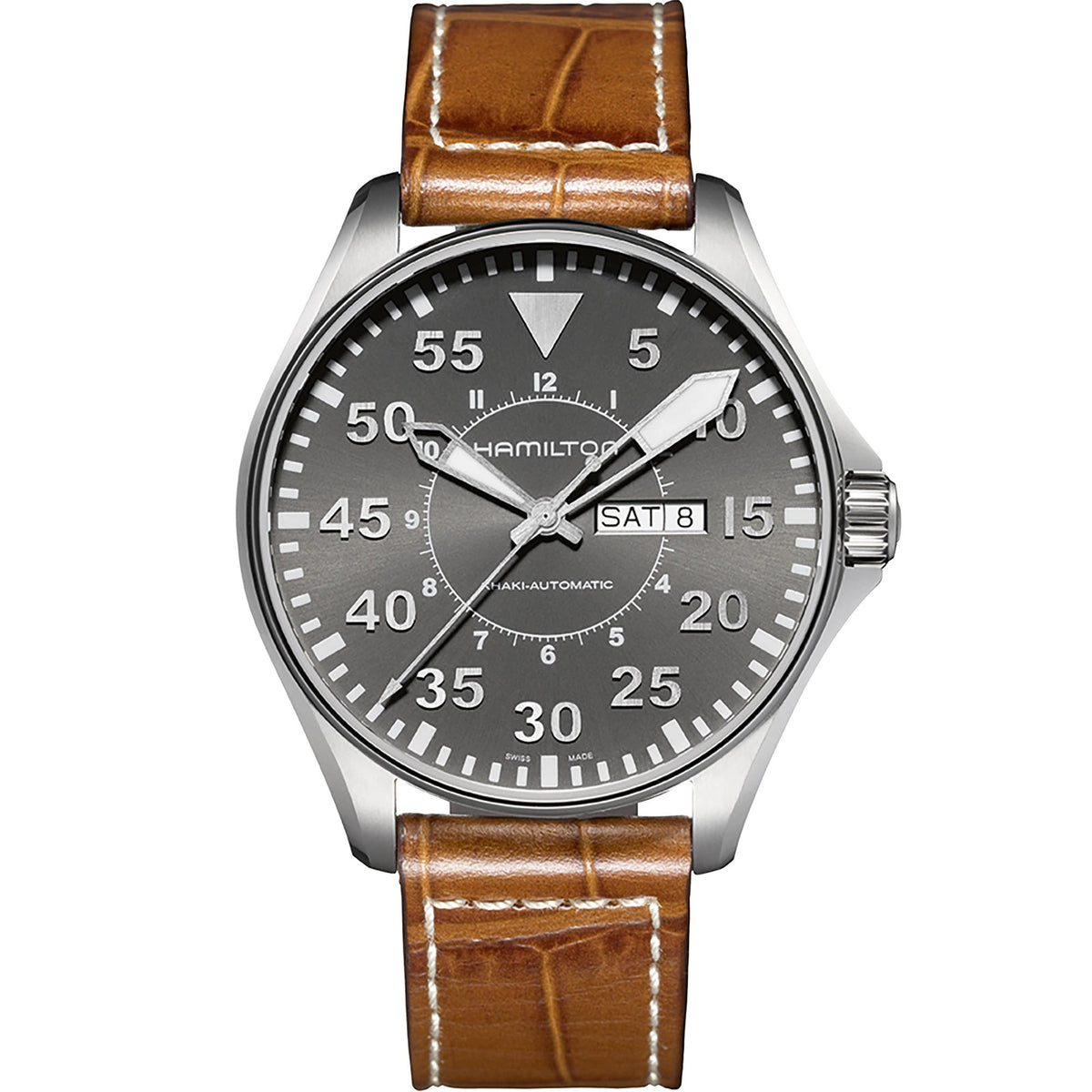 Hamilton Khaki Aviation Pilot Day Date Automatic Men&#39;s Watch H64715885
