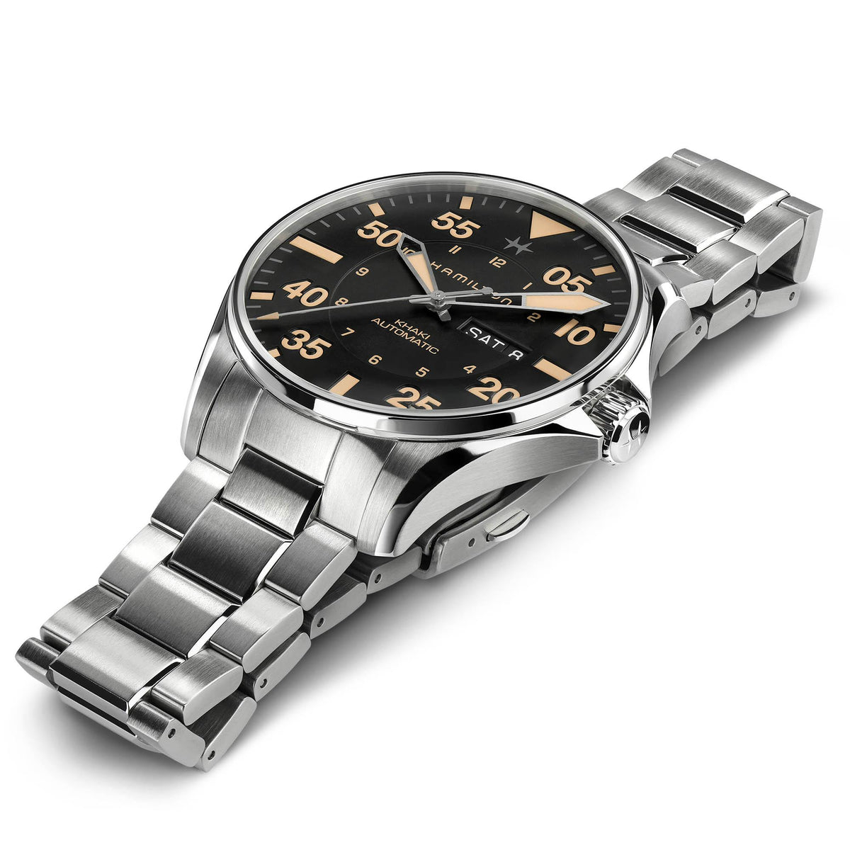 Hamilton Khaki Aviation Pilot Day Date Automatic Men&#39;s Watch H64725131