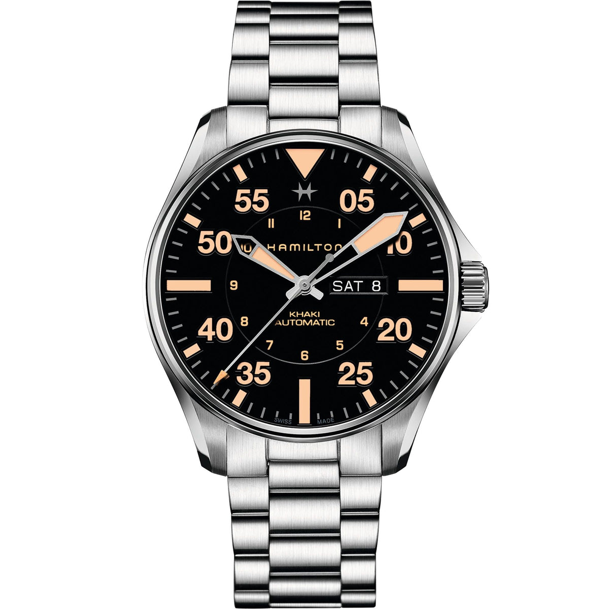Hamilton Khaki Aviation Pilot Day Date Automatic Men&#39;s Watch H64725131