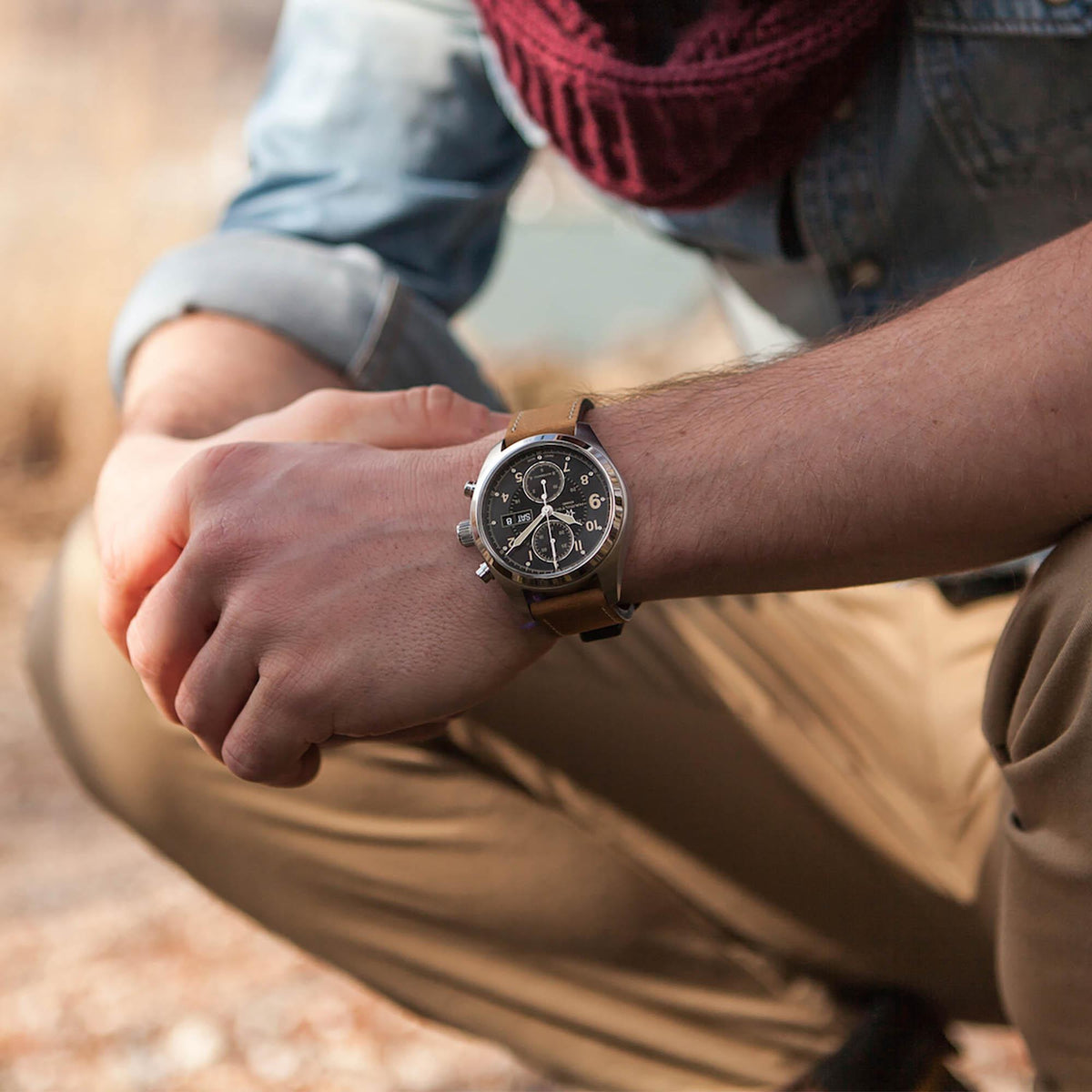 Hamilton Khaki Field Automatic Chrono Mens Watch H71616535