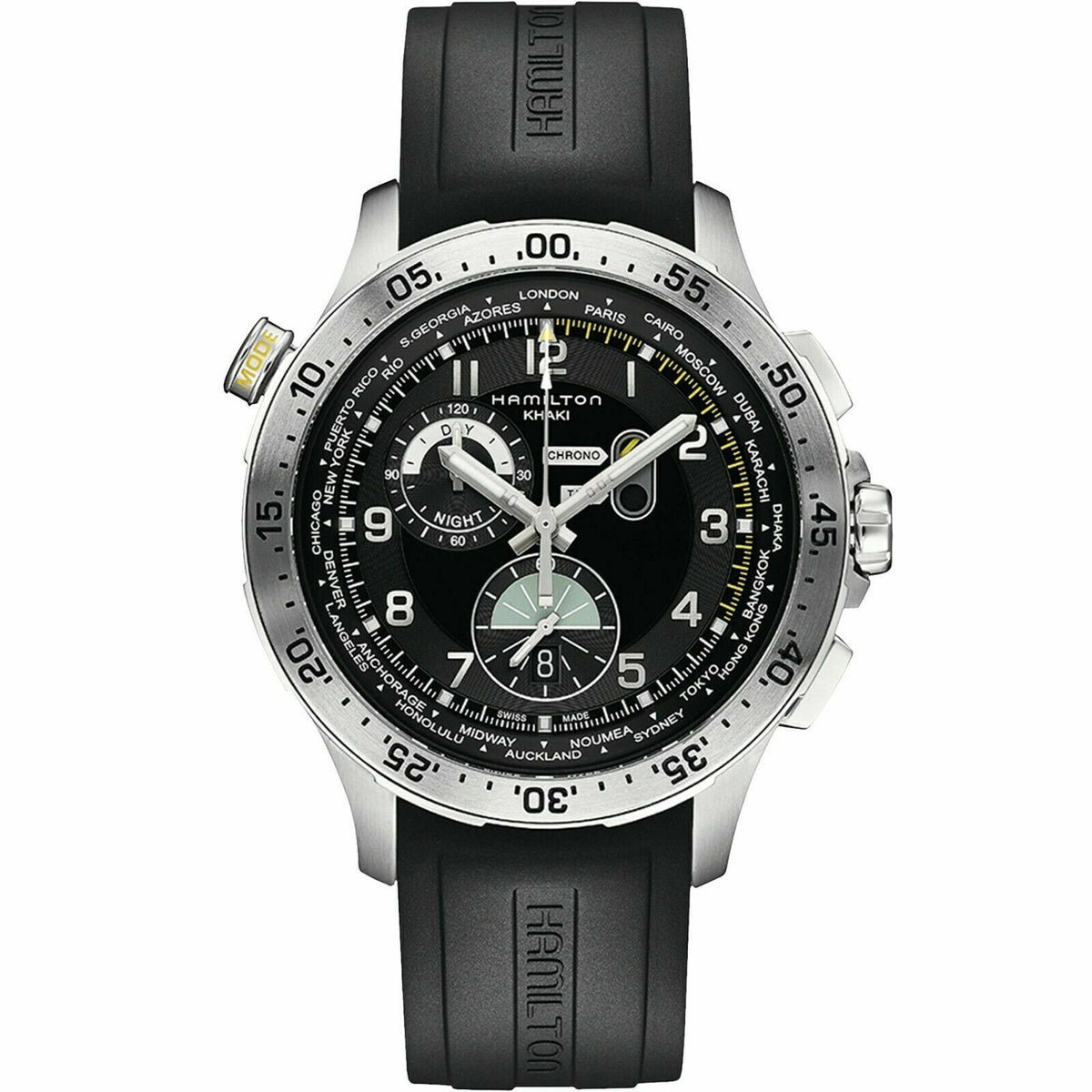 Hamilton Khaki Aviation Worldtimer Chrono Quartz Men&#39;s Watch H76714335