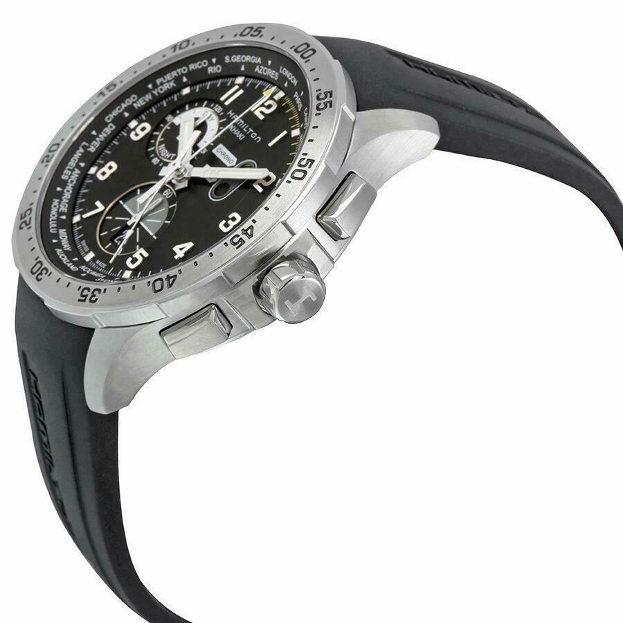 Hamilton Khaki Aviation Worldtimer Chrono Quartz Men&#39;s Watch H76714335