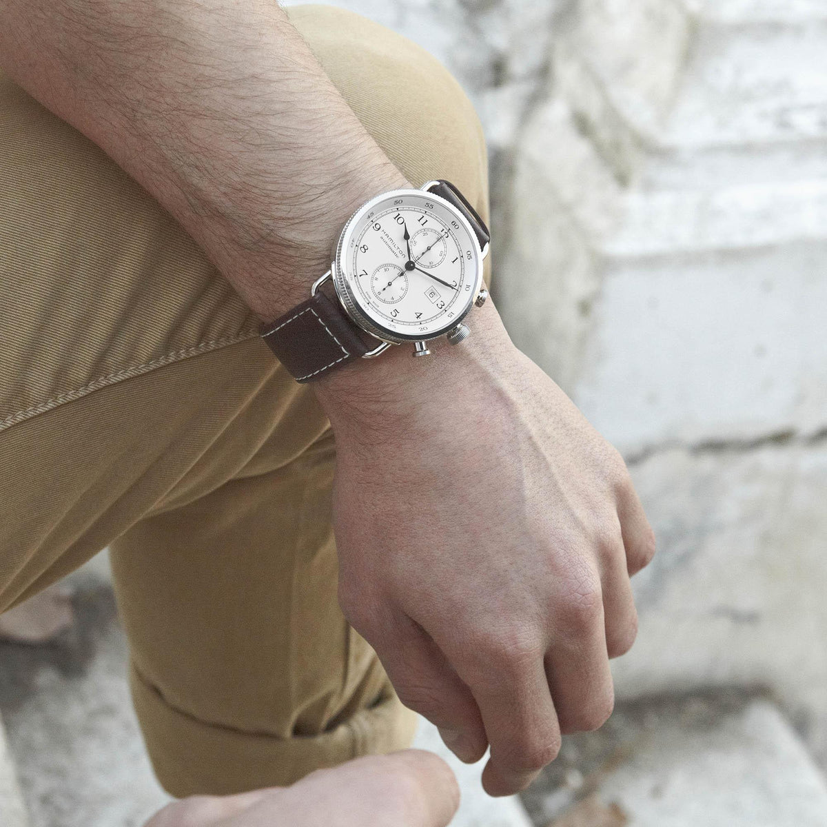 Hamilton Khaki Navy Pioneer Automatic Chrono Mens Watch H77706553