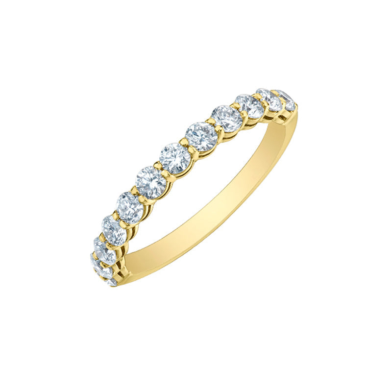 0.75ct Lab-Grown Diamond Half-Eternity Band in 14K Yellow Gold