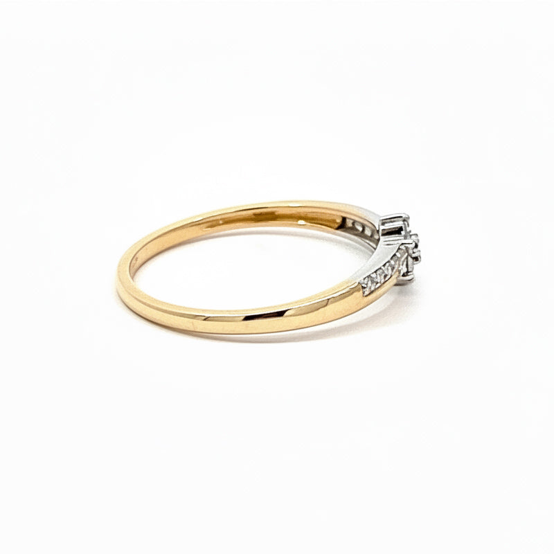 10K Yellow Gold 0.15TDW Lab Diamond Promise Ring