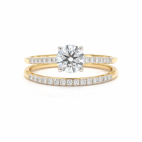 1.25 TDW Lab Grown Diamond Engagement Set in 10K Yellow Gold
