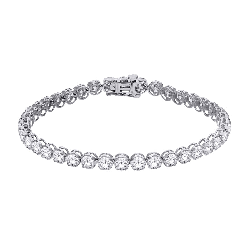 14K White Gold 5.00 TDW Lab-Grown Diamond Tennis Bracelet