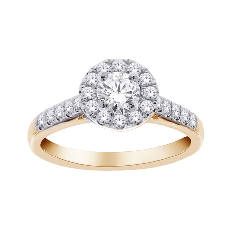 1.25TDW Lab Grown Diamond Engagement Ring in 14K Yellow Gold 