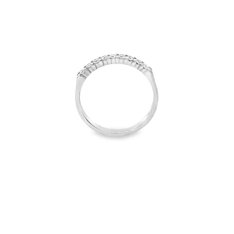 10K White Gold 0.25TDW Lab Grown Diamond 9 Stone Band