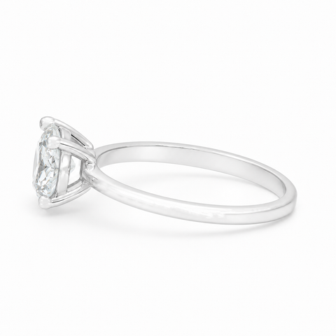 1.50CT Lab Diamond Solitaire Ring in 14K White Gold 