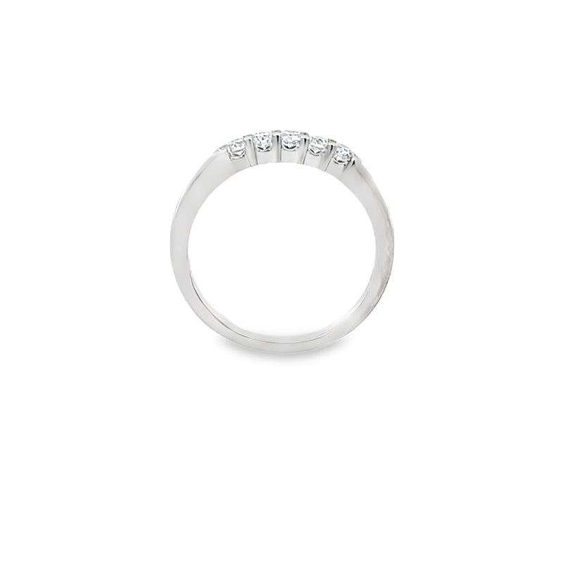10K White Gold 0.25TDW Lab Grown Diamond 5 Stone Band