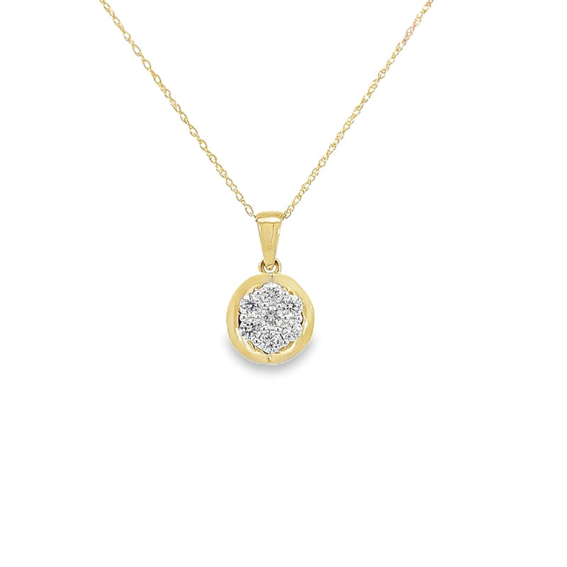 14K Yellow Gold 0.40TDW Lab Grown Diamond Pendant