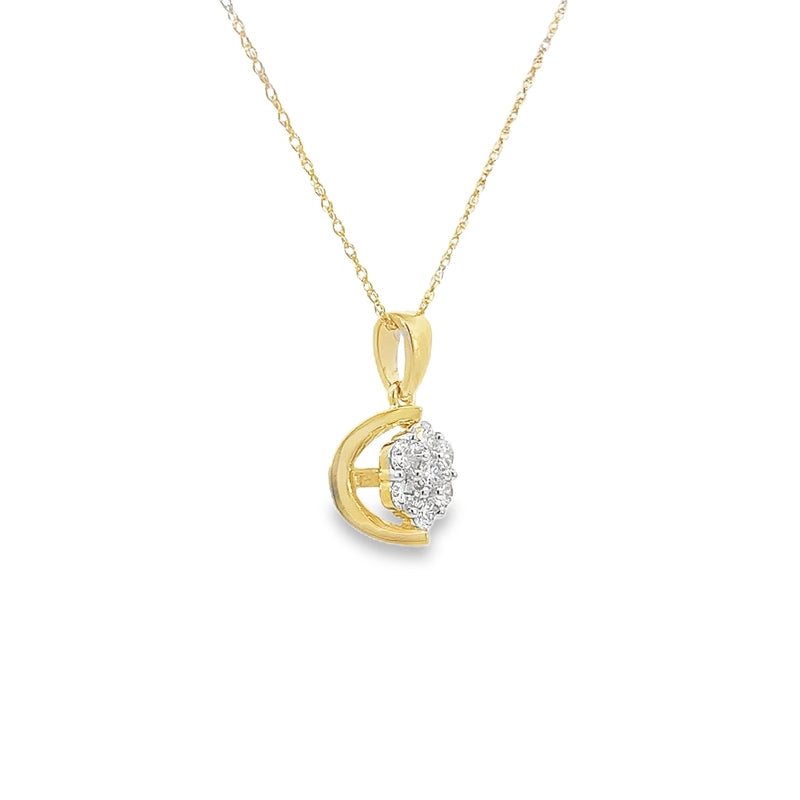 14K Yellow Gold 0.40TDW Lab Grown Diamond Pendant