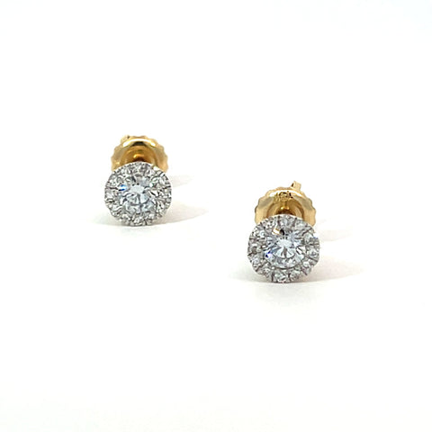 14K Yellow Gold 1.00TDW Lab Grown Diamond Earring & Pendant Set