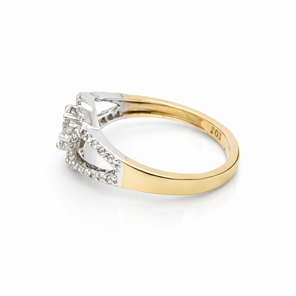 10K Yellow Gold 0.50CT Diamond Anniversary Ring
