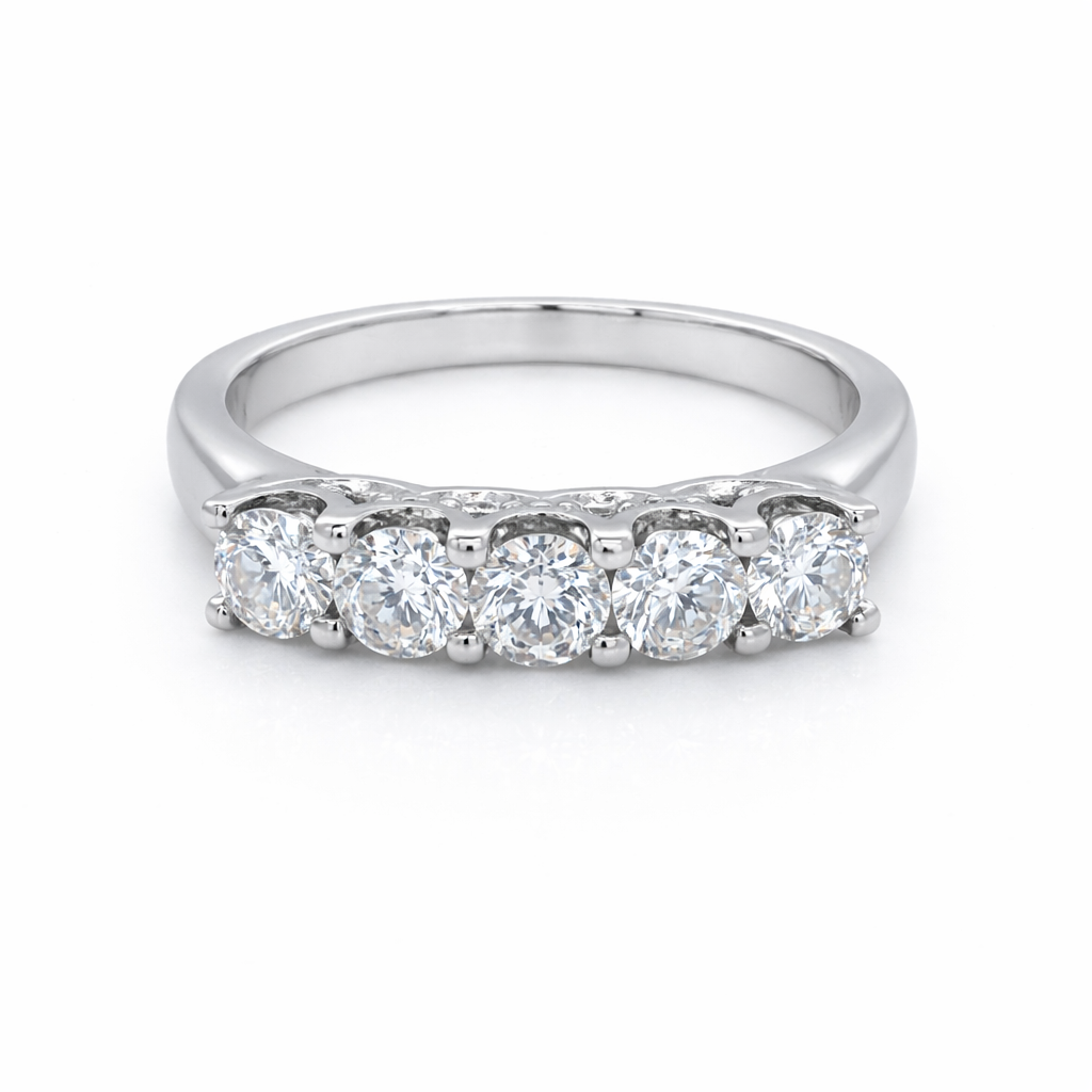 0.90 Ct TDW Diamond 14K White Gold Anniversary Band