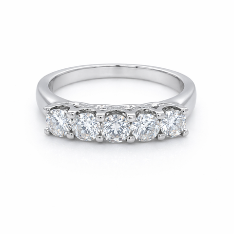 0.90 Ct TDW Diamond 14K White Gold Anniversary Band