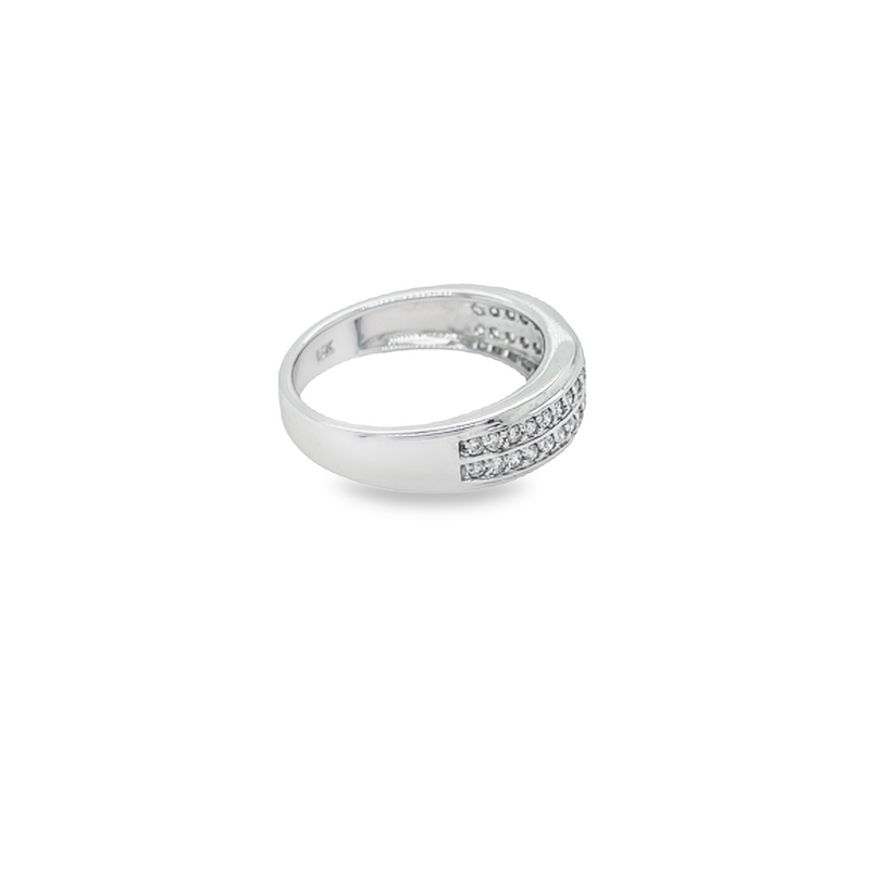 10K White Gold 0.38TDW Diamond Ladies Wedding Band