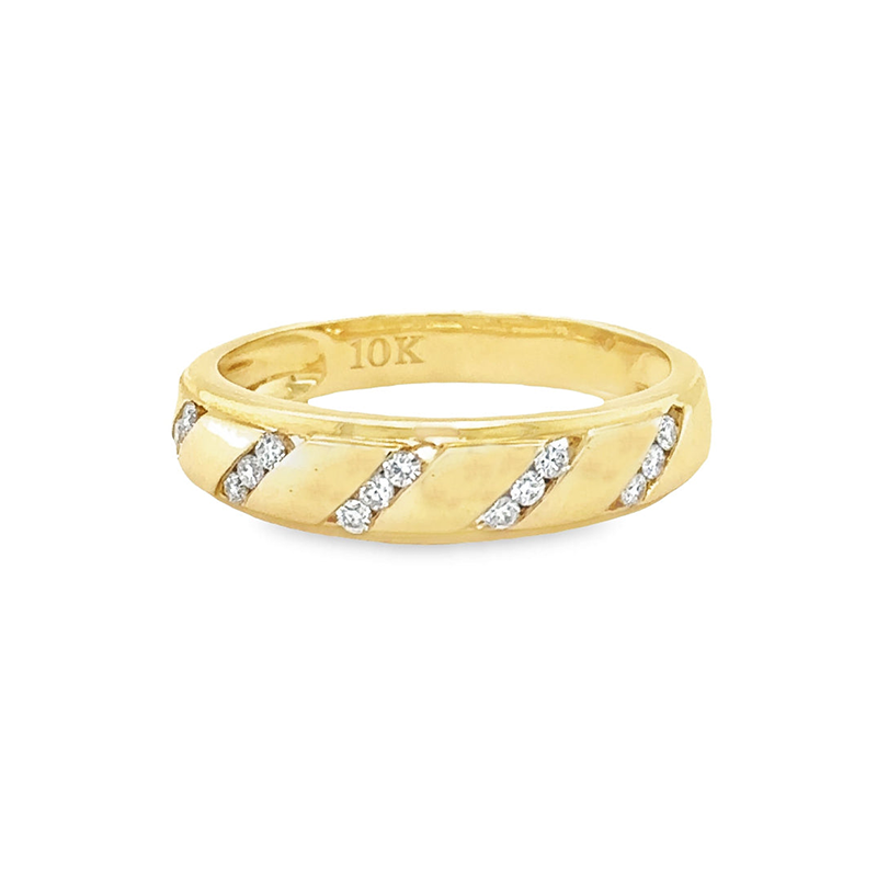 10K Yellow Gold 0.20TDW Diamond Men’s Band