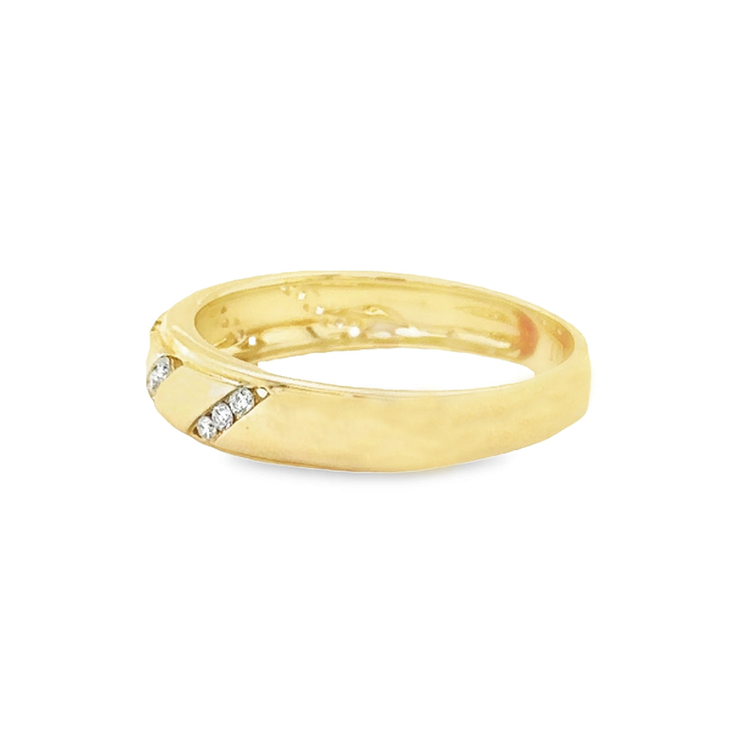 10K Yellow Gold 0.20TDW Diamond Men’s Band