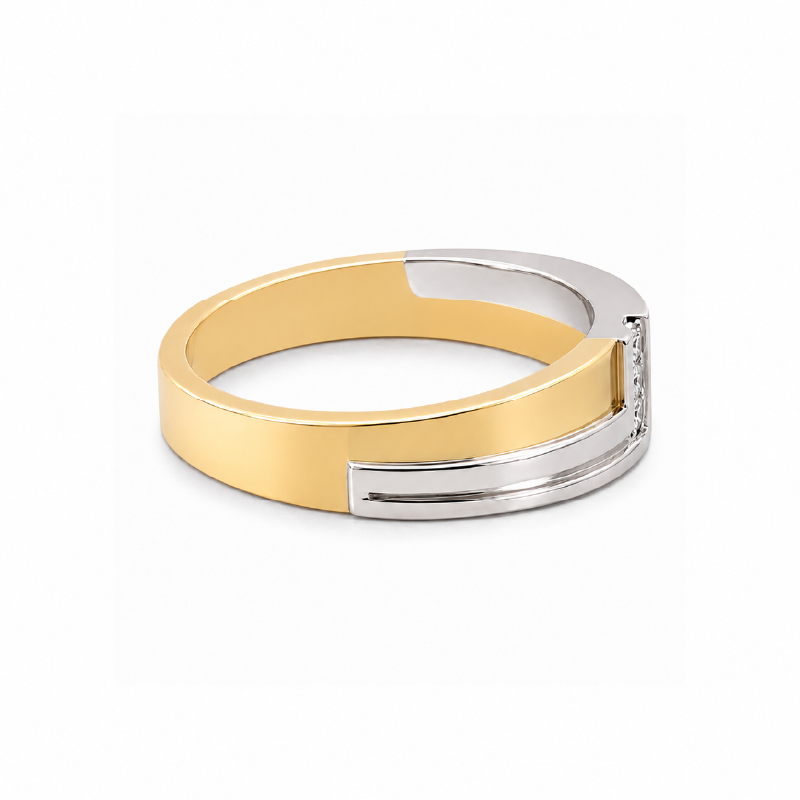 0.10 CT 10K Yellow Gold Men’s Diamond Band