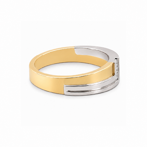 0.10 CT 10K Yellow Gold Men’s Diamond Band