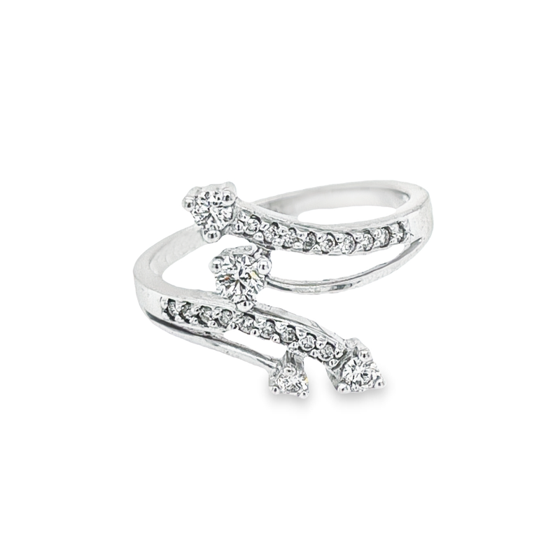10K White Gold 0.35CT Diamond ladies Multi Ring