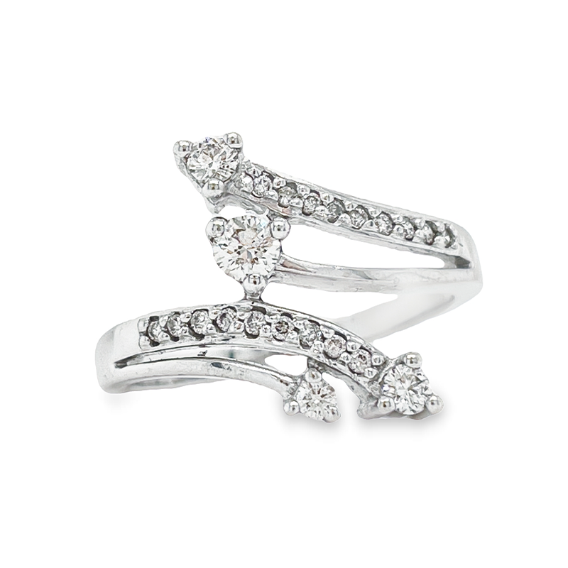 10K White Gold 0.35CT Diamond ladies Multi Ring