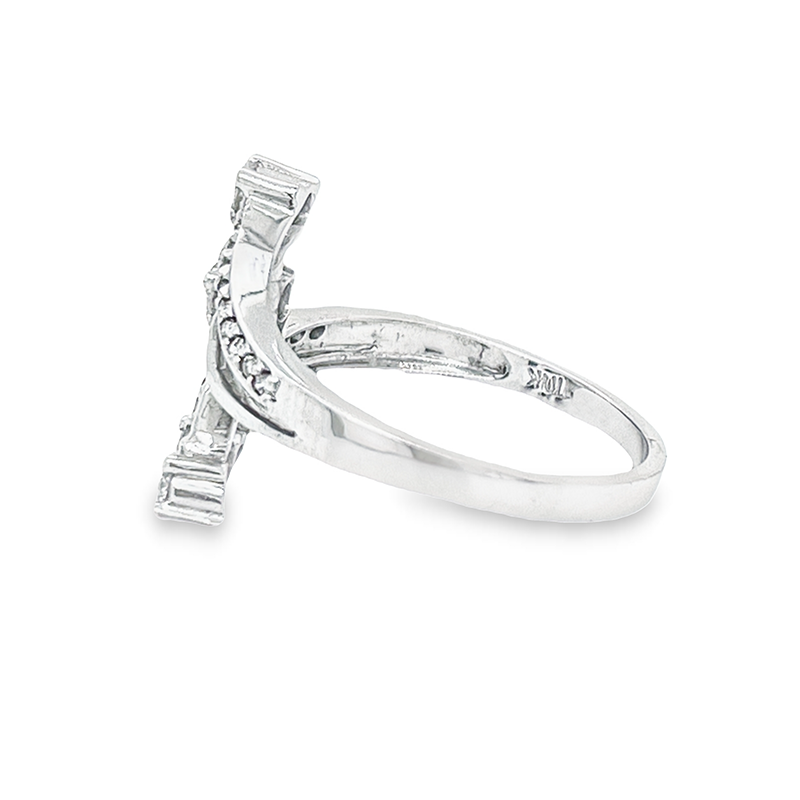 10K White Gold 0.35CT Diamond ladies Multi Ring
