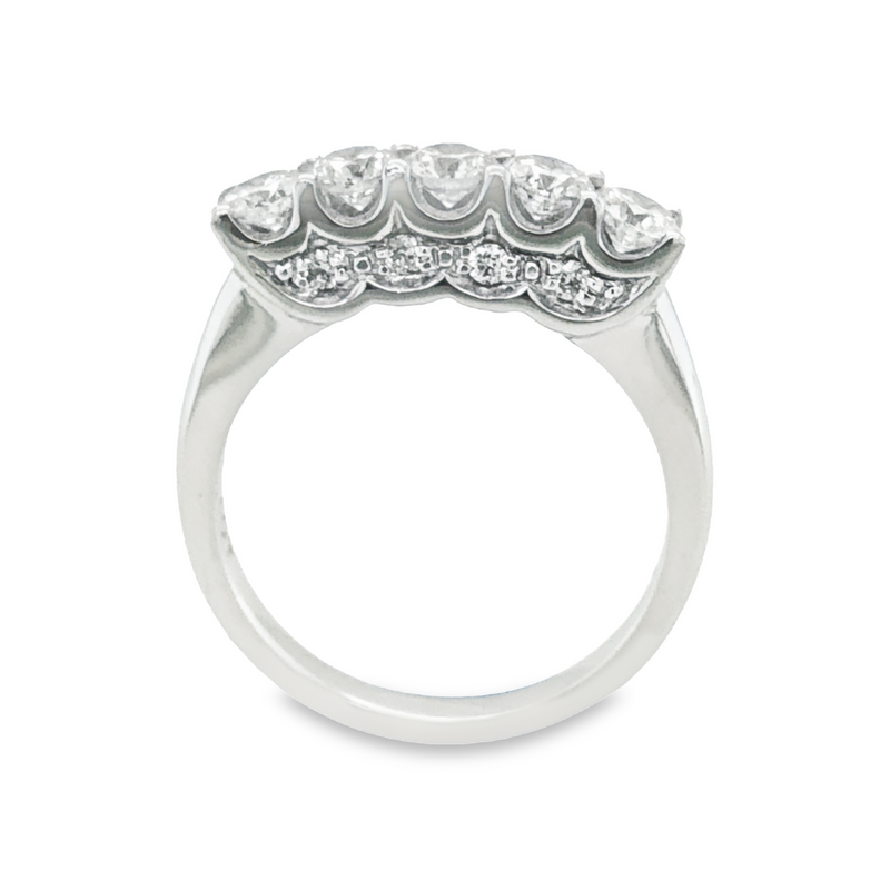 0.90 Ct TDW Diamond 14K White Gold Anniversary Band