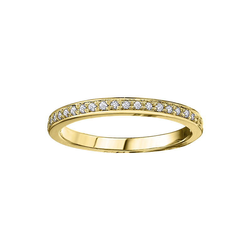 10K Yellow Gold 0.50TDW Diamond Claw Set Anniversary Band
