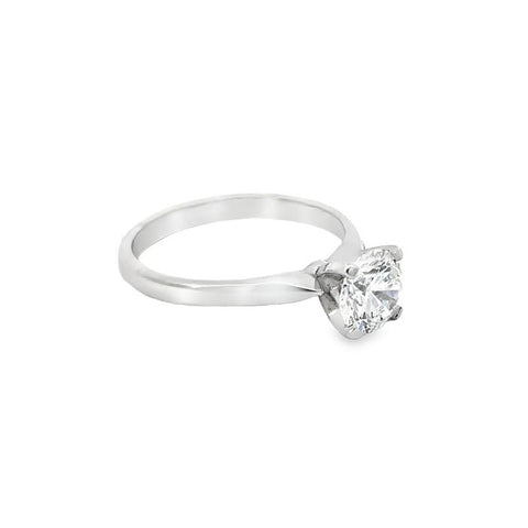 14K White Gold 1.01TDW Lab Grown Diamond Solitaire Ring