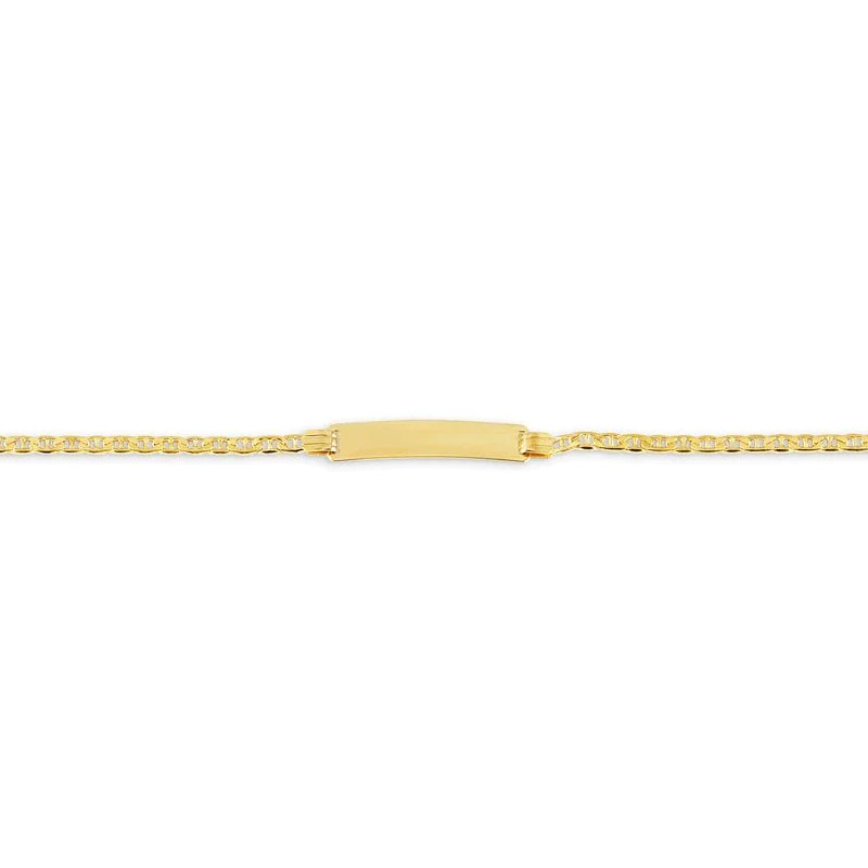 10K Yellow Gold Marine Chain ID Bracelet