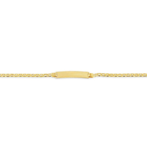 10K Yellow Gold Marine Chain ID Bracelet