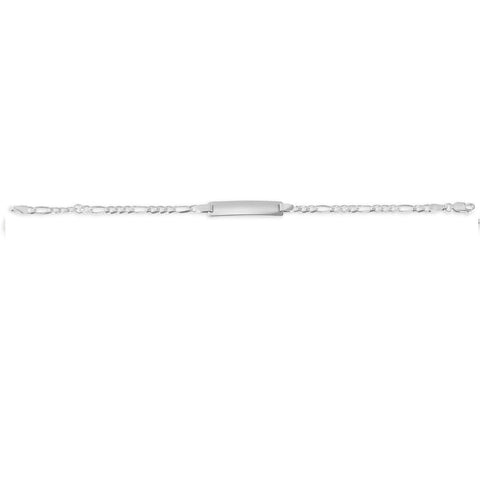 10k White Gold Figaro Baby Bracelet