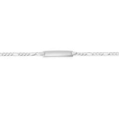 10k White Gold Figaro Baby Bracelet