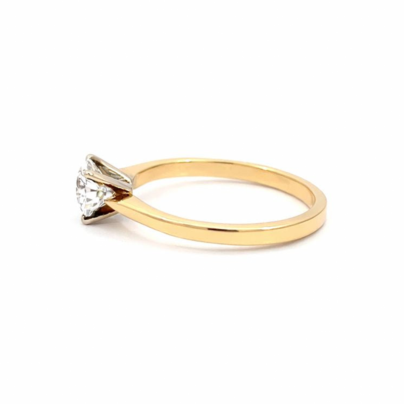 1.00CT Lab Grown Diamond Solitaire Ring in 14K Yellow Gold