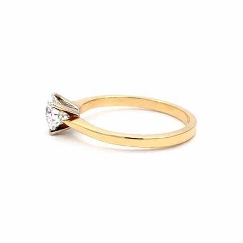 1.00CT Lab Grown Diamond Solitaire Ring in 14K Yellow Gold