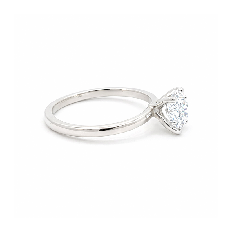 2.00 Carat Round Lab Grown Diamond Solitaire Ring in 14K White Gold