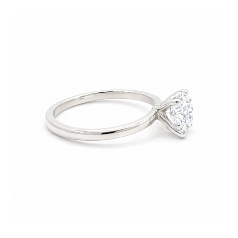 2.00 Carat Round Lab Grown Diamond Solitaire Ring in 14K White Gold