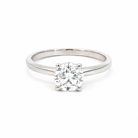 2.00 Carat Round Lab Grown Diamond Solitaire Ring in 14K White Gold