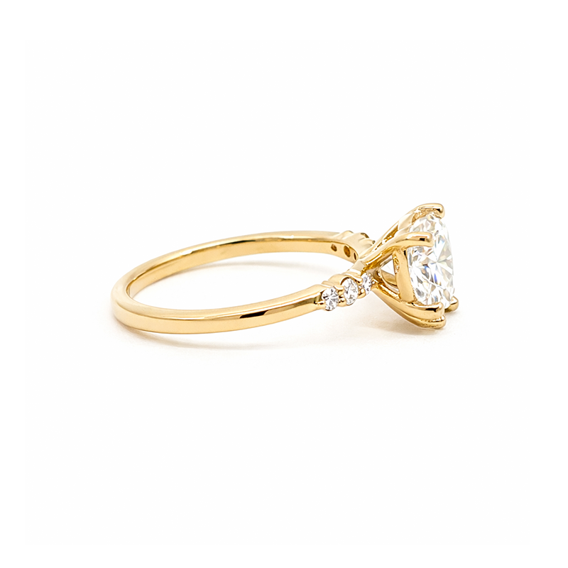 14K Yellow Gold 2.28 TDW Lab Grown Diamond Heart Engagement Ring