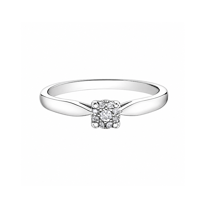 10K White Gold 0.08TDW Diamond Promise Ring