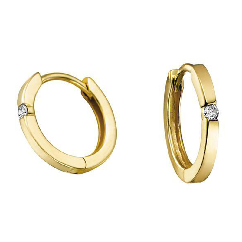 10K Yellow Gold 0.04TDW Diamond Earrings