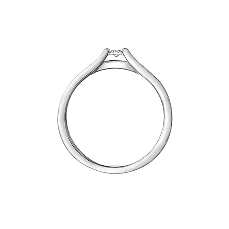 10K White Gold 0.10TDW Diamond Illusion Set Promise Ring
