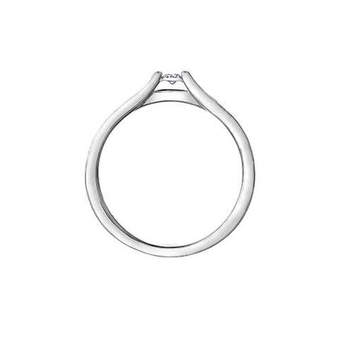 10K White Gold 0.10TDW Diamond Illusion Set Promise Ring
